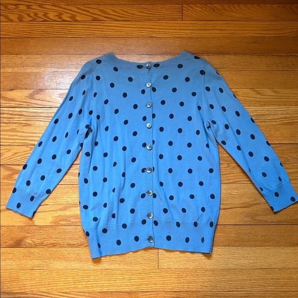 Boden Avery Light Blue Sweater with Button Back - Picture 4 of 7